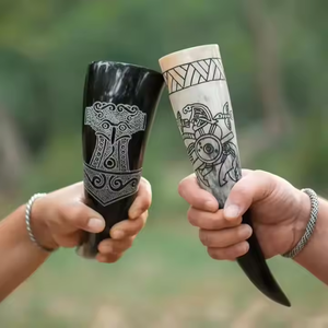 Customized Natural Handcrafted Eco Friendly Polished <b>Viking</b> Drinking <b>Horn</b> for Home Restaurant and Hotel Hot Sale at Low Price - Product Image 1