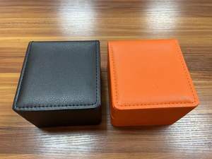 Caixa de Presente de Luxo para Relógio Masculino com Cantos Arredondados, Logotipo Personalizado, 4 Cores, Estojo de Couro para Relógio de Quartzo - Product Image 4