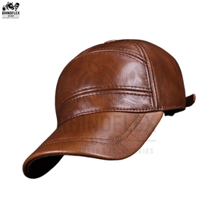 Gorra de Cuero Genuino de Alta Calidad para Hombre y Mujer, Gorra de Piel de Vaca con Cierre Ajustable, Gorras de Cuero Real para Otoño e Invierno - Product Image 4