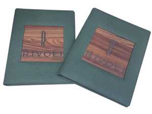 <b>A4</b> PU Leather Durable ISO Certified Menu Covers Customized Nickel Plated Logo Food Menu Restaurants Hotels - Product Image 3