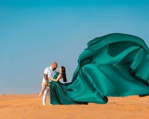 Vestido Largo de Compromiso Volador para Mujer, Sesión de Fotos Santorini, Novedad - Product Image 3