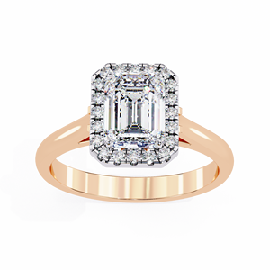 Bague solitaire en moissanite taille radiant de 2,75 carats, monture grappe en or 18 carats, certifiée IGI, sertie à griffes, tendance, couleurs rose, blanc, jaune, luxe - Product Image 1
