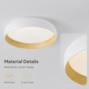 <b>Modern</b> Acrylic Iron Led <b>Ceiling</b> <b>Light</b> Round Flush Mount Remote Control Dimmable 3Cct <b>For</b> Indoor <b>Living</b> <b>Room</b> Bedroom - Product Image 2