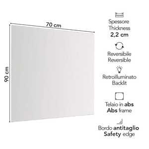 90x70cm <b>LED</b> <b>Lighting</b> Bathroom <b>Mirror</b> - Product Image 2