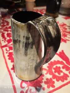 Taza de cuerno de búfalo hecha a mano, bebida rústica ecológica, taza elegante duradera, perfecta para café, té, whisky, uso doméstico en la cocina - Product Image 4