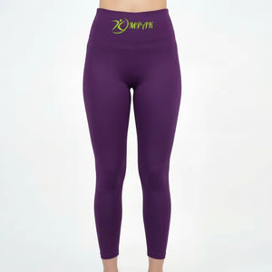 Leggings de sport pour femmes, taille haute, violet améthyste, OEM personnalisé, pantalon de yoga compressif, vêtements de sport actifs - Product Image 1