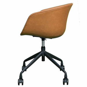 Chaise pivotante réglable moderne GAKH-53PU avec coussin en cuir pour la maison, le bureau ou les salles de conférence, en aluminium et PU durables - Product Image 6