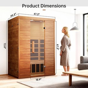 Sauna Infrarroja PABIMIA para 2 Personas, con WiFi, Bluetooth y Control por Aplicación, Sauna Interior - Product Image 1