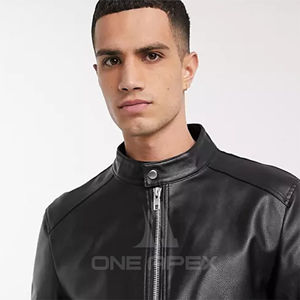 แจ็กเก็ตหนังสำหรับผู้ชายทรงสลิมฟิตแจ็คเก็ตหนังแฟชั่นล่าสุดสำหรับฤดูหนาว - Product Image 3