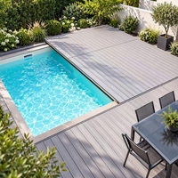 Couverture de piscine coulissante robuste, résistante aux intempéries, rétractable, pour piscine extérieure