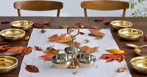 Indian Metal Serve Ware Elegant Pickle Condiment <b>Holder</b> for Serving Bowls - Product Image 4