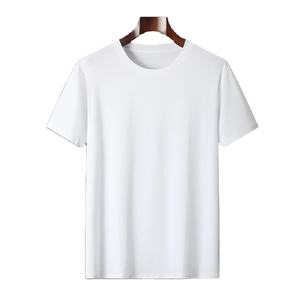 เสื้อยืดผ้าฝ้าย100% สำหรับผู้ชายเสื้อยืดคอกลมลำลองทรงหลวมสีพื้นสำหรับผู้ชาย - Product Image 1