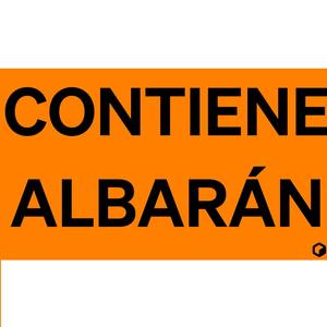 สติกเกอร์สีส้มขนาด 10x5 ซม. พร้อมข้อความ 'CONTIENE ALBARN' ฉลากมองเห็นได้สำหรับบรรจุภัณฑ์ไปรษณีย์พร้อมเอกสารแจ้งเตือน - Product Image 5