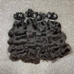 Extensiones de cabello vietnamita alineadas con cutícula Natural 100% de alta calidad, cabello ondulado sin procesar directamente del fabricante - Product Image 2