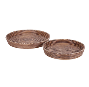 Panier à collation en rotin tissé plateau à fruits artisanat traditionnel plateau de rangement en rotin fait à la main prix les plus bas - Product Image 6