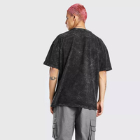 Unisex 280g Yüksek Kaliteli Vintage Asit Yıkama Kanvas Tişört %100 Pamuk Yuvarlak Yaka Fitness Oversize Sokak Giyim Düz Dijital Baskı