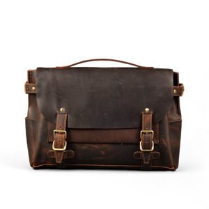 Maletín Mensajero de Cuero Genuino de Primera Calidad para Hombre, Bolso de Mano Casual de Lujo para Portátil, Bandolera para Oficina y Negocios - Product Image 1