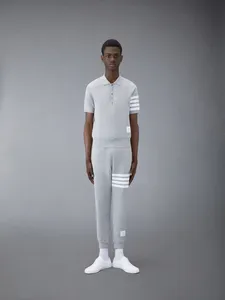 Custom Vintage Striped <b>Jogger</b> Pants Street-wear Distressed Casual Oxford Oversize Cotton Grey Sweatpants Wide Leg Baggy <b>Fit</b> - Product Image 3