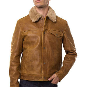 Veste en cuir pour homme de haute qualité, personnalisée, pour l'hiver, couleur unie, style décontracté, col montant, nouveau style, coupe-vent unisexe personnalisé - Product Image 4