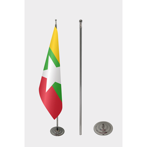 Drapeau officiel de la Birmanie pour intérieur, 3x5 pieds, imprimé numériquement sur mesure, en coton, nylon, plastique, pour voiture, drapeau personnalisé, fanion avec mât en aluminium - Product Image 2