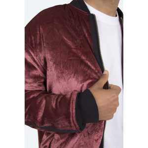 Blouson bomber velours-Bordeaux - Product Image 5