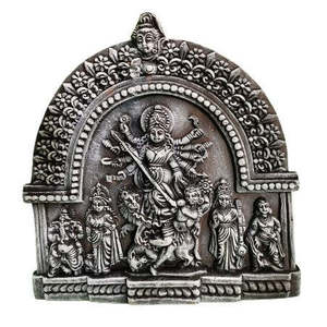 Hecho a mano terracota Maa Durga Sherawali Maa colgante de pared para el hogar Oficina sala de estar pasillo decoración arte para Diwali - Product Image 2