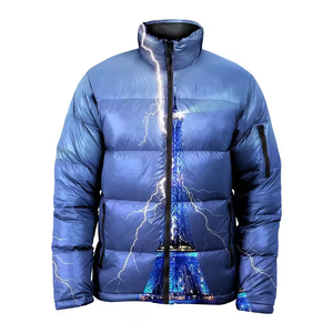 Vestes bouffantes de sublimation en polyester 100% imprimées sur mesure OEM ODM vestes d'extérieur d'hiver réversibles respirantes fermeture à glissière - Product Image 3