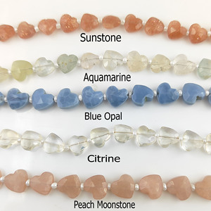 Gemstone 8-9mm Heart Faceted Gemstone <b>Beads</b> Strand DIY Bulk <b>Jewelry</b> <b>Making</b> Natural <b>Crystal</b> <b>Beads</b> 20-22 <b>Bead</b> in a 8 Inches Strand - Product Image 5
