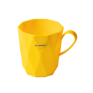 Modern Non-Toxic BPA Free Pink <b>Plastic</b> Mug Faceted Grip Reusable Beverage <b>Cup</b> for Canteen School Family Dining Gift - Product Image 5