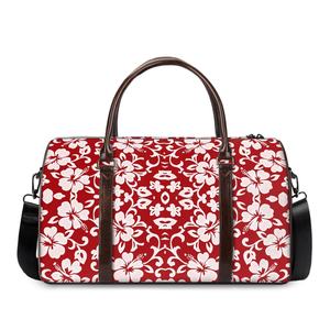 กระเป๋าเดินทาง PU สำหรับผู้หญิงที่ทนทานพร้อมฝาปิดซิปส่วนประกอบโพลีนีเซียนตามสั่งขายส่งแฟชั่นพักผ่อน04 - Product Image 2