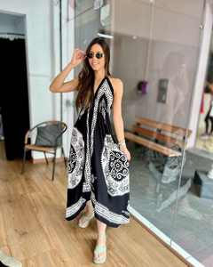 Hot Trending <b>Summer</b> Rayon Block Printed Plus Size Women's <b>Dress</b> Gothic & High Street Style Floor-Length Fashionable Wear - Product Image 1