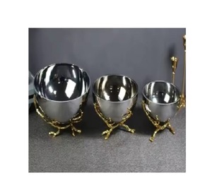 High Quality Royal-Style Metal Salad & Dessert Fruit Serving Bowl for Home Hotel Restaurant Competitive Price Carton Packing - Product Image 4