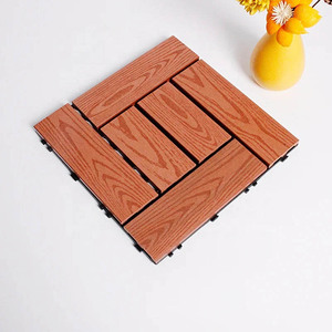 UV-Resistant Co-Extrusion WPC <b>Deck</b> Tiles 300x300mm Anti-Fading Outdoor Interlocking Patio Flooring - Product Image 2
