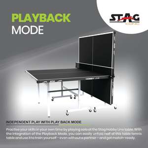 Stag Iconic Hobby Line Full-Size Professional <b>Table</b> <b>Tennis</b> <b>Table</b> Modern Style MDF ITTF Certified <b>Foldable</b> Durable 18mm Thick - Product Image 5