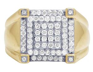 Bagues de mariage pour hommes en argent sterling 925 plaqué rhodium, entièrement serties de diamants Moissanite VVS, style Hip Hop, vente en gros - Product Image 2