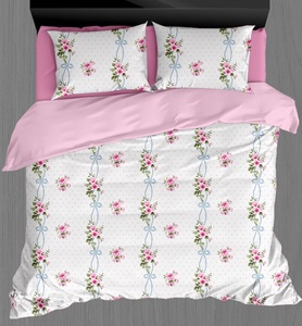 Sábana bajera de microfibra resistente a la decoloración con estampado Premium de Blancanieves 400TC, 2 fundas de almohada, juego de cama cómodo de 3 uds para Hotel - Product Image 1