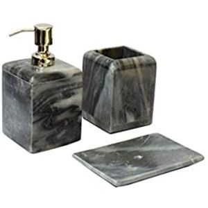 Ensemble de salle de bain en résine imperméable avec motifs artistiques peints à la main et construction durable personnalisable pour tout décor - Product Image 6