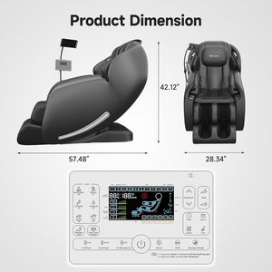 Fauteuil de massage relaxant 2026 pour tout le corps, zéro gravité, avec système SL-Track, massage Shiatsu, inclinable, avec télécommande et support de téléphone améliorés, application - Product Image 4
