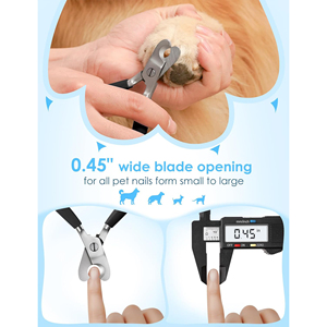 Coupe-ongles pour chien à grande ouverture pour grands chiens coupés comme du beurre, coupe-ongles pour chien robuste, rasoir entièrement en métal tranchant - Product Image 4