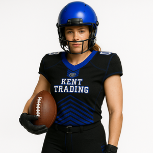 Ensemble de maillot et pantalon de football américain personnalisé pour l'école, durable |   Tenue d'équipe unisexe respirante sublimée pour le lycée - Product Image 2