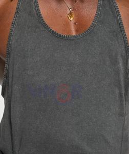 Débardeur de sport décontracté d'été pour hommes respirant tricoté 100% coton col rond séchage rapide écologique Performance Gym Running - Product Image 4