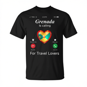La Grenada sta chiamando e devo andare: maglietta con design della bandiera per gli amanti dei viaggi - Product Image 3
