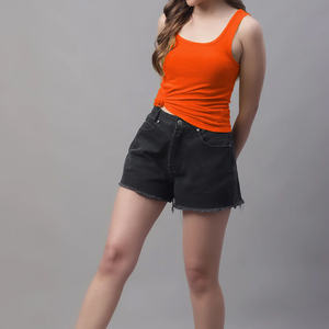 เสื้อกล้ามผ้าคอตตอน/ใยไผ่สำหรับผู้หญิงเสื้อแขนกุดพิมพ์โลโก้ออกแบบได้ตามต้องการดีไซน์ใหม่ล่าสุด2025 - Product Image 6