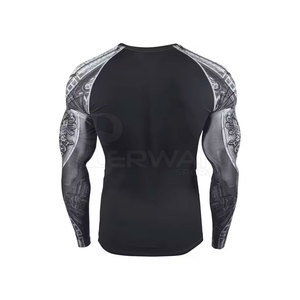 Rashguard pour homme de haute qualité - Couleurs/logo/tailles personnalisables, Spandex/Polyester, respirant, séchage rapide, service OEM, nouvelle arrivée - Product Image 2