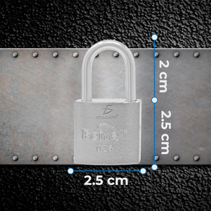 Lucchetto di Sicurezza in Ferro da 25mm con Gancio Corto per Sicurezza e Protezione - Product Image 3
