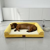 Meilleure Vente Lit Orthopédique XL en Mousse à Mémoire de Forme pour Chien et Chat, Luxe, Imperméable, Lavable, Écologique, Motif Uni Moderne