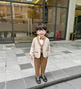 Nouvelle Arrivée Hot Trend 5 Pièces Gilet Ensemble pour 1-7 Ans Garçons Automne Hiver Vêtements Formels Du Vietnam-Vente en Gros - Product Image 5