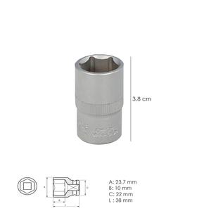 Chiave a Bussola Esagonale 1/2" 17 mm. - Product Image 2