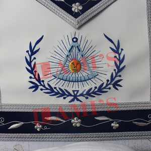 Delantal Past Masters con borde bordado 100% Delantal de piel de cordero Delantal personalizado Masonic Regalia - Product Image 2