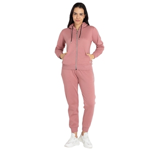 Chándal tejido transpirable personalizado para mujer con cremallera sólida para la temporada de invierno - Product Image 1